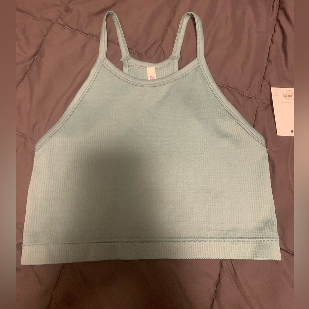 Blue Crop Top